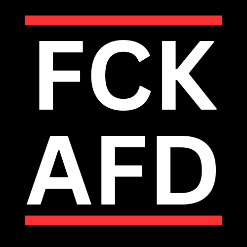 50x FCK AFD Aufkleber - Premium Qualität - Wetterfest für Outdoor Strich