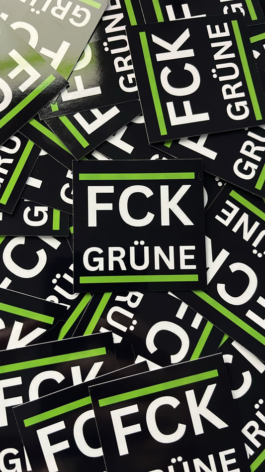 50x FCK GRÜNE Aufkleber - Premium Qualität - Wetterfest für Outdoor