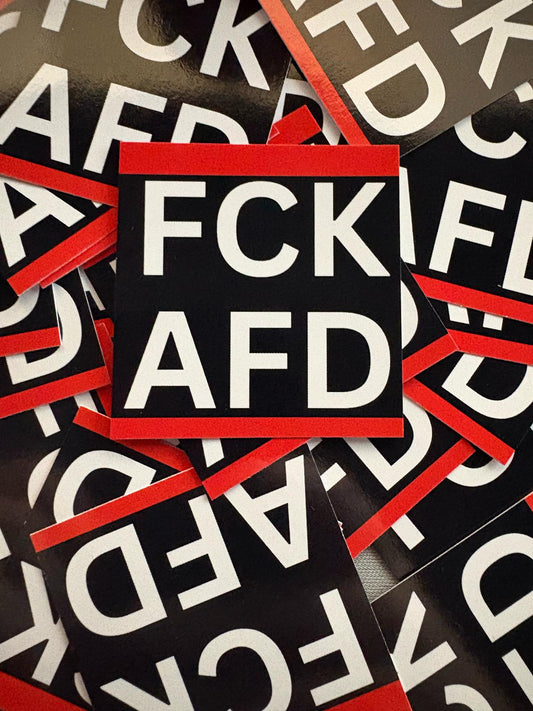 50x FCK AFD Aufkleber - Premium Qualität - Wetterfest für Outdoor