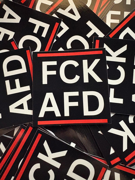 50x FCK AFD Aufkleber - Premium Qualität - Wetterfest für Outdoor Strich