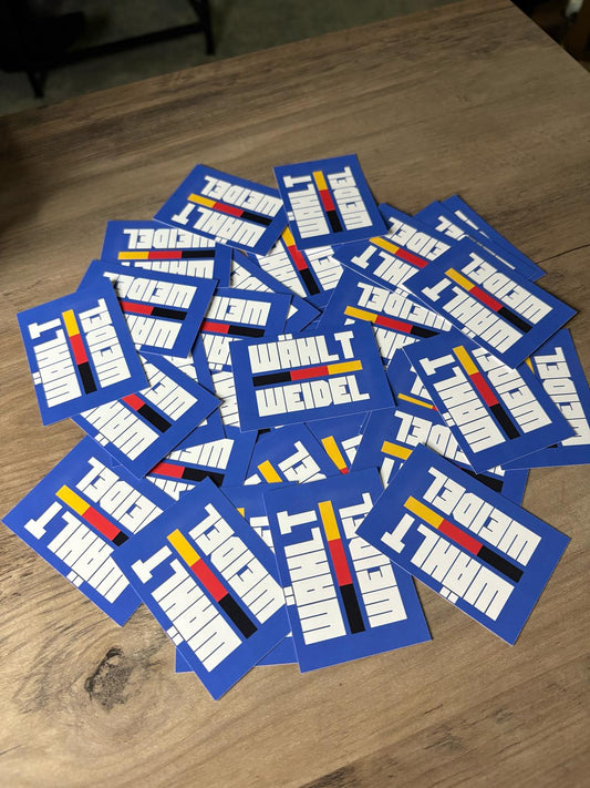 50x Wählt Weidel Aufkleber- Premium Qualität - Wetterfest für Outdoor