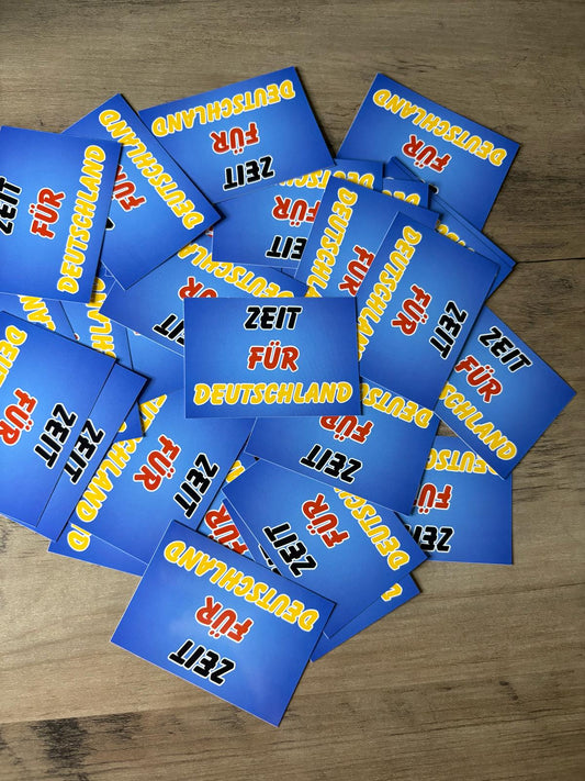 50x Zeit für Deutschland - Premium Qualität - Wetterfest für Outdoor