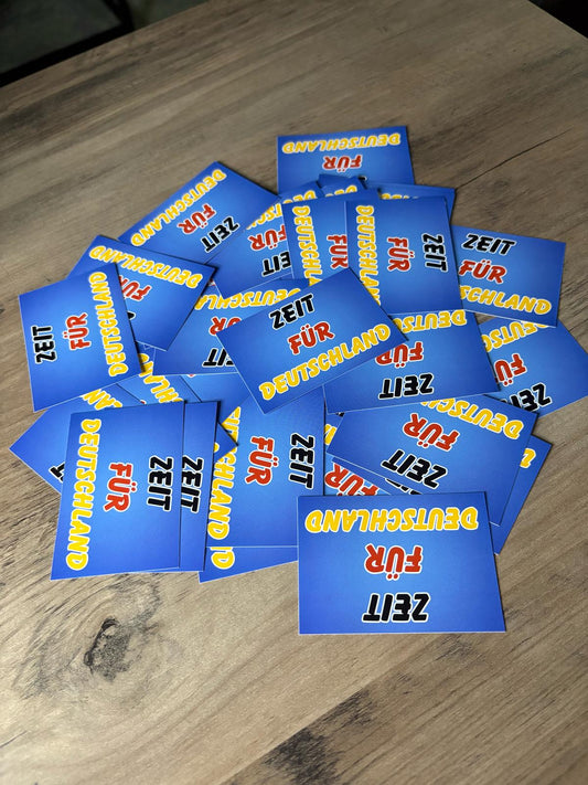 50x Zeit für Deutschland - Premium Qualität - Wetterfest für Outdoor