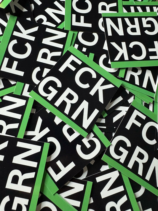 50x FCK GRÜNE Aufkleber - Premium Qualität - Wetterfest für Outdoor