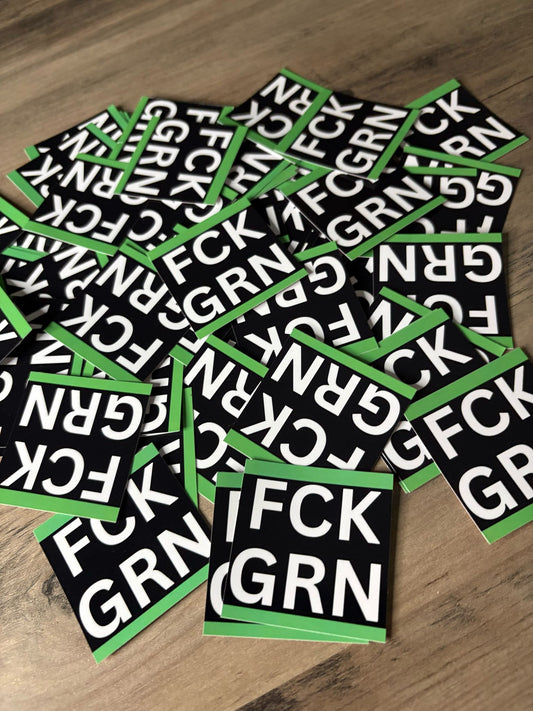 50x FCK GRÜNE Aufkleber - Premium Qualität - Wetterfest für Outdoor