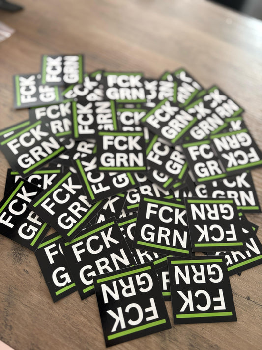 50x FCK GRN Aufkleber - Premium Qualität - Wetterfest für Outdoor