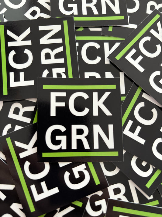 50x FCK GRN Aufkleber - Premium Qualität - Wetterfest für Outdoor