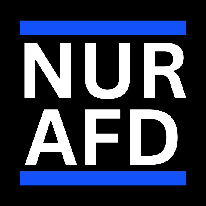 50x NUR AFD Aufkleber - Premium Qualität - Wetterfest für Outdoor