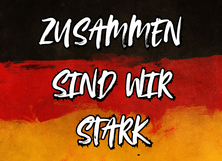 50x Zusammen sind wir Stark - Premium Qualität - Wetterfest für Outdoor