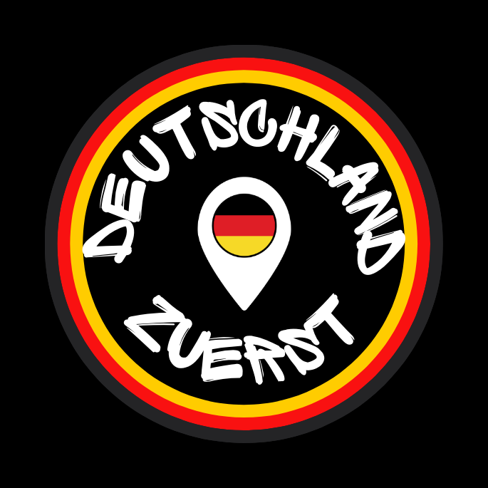 50x Deutschland  Zuerst Aufkleber - Premium Qualität - Wetterfest für Outdoor