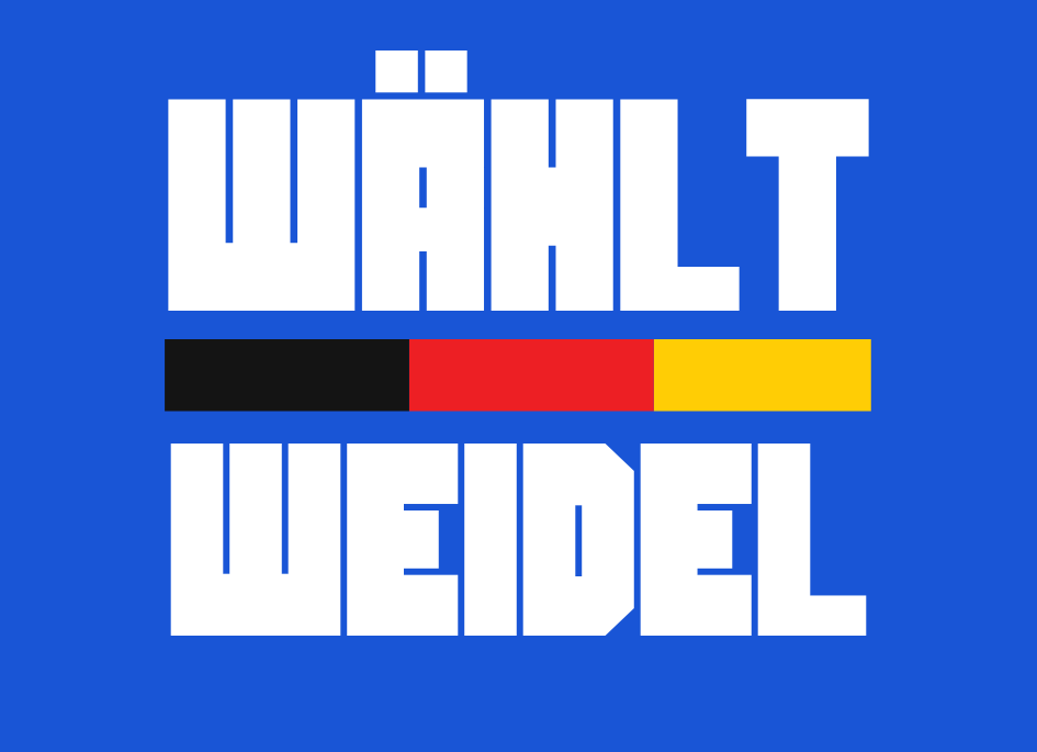 50x Wählt Weidel Aufkleber- Premium Qualität - Wetterfest für Outdoor