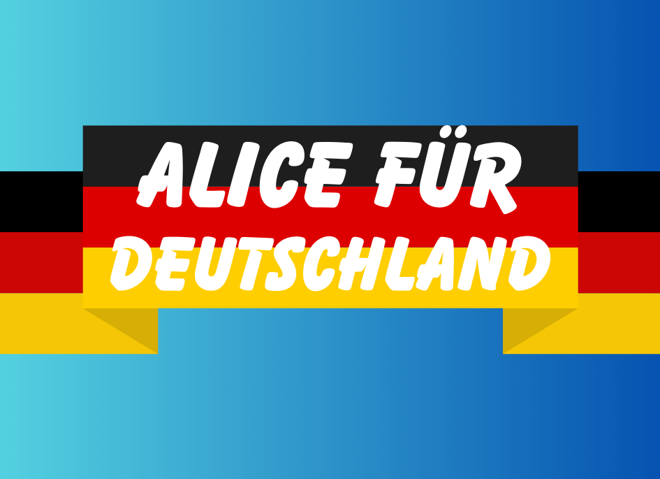 50x Alice für Deutschland #2 Aufkleber- Premium Qualität - Wetterfest für Outdoor