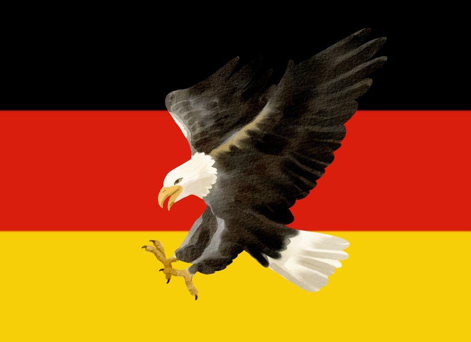 50x Deutschland Adler Aufkleber- Premium Qualität - Wetterfest für Outdoor