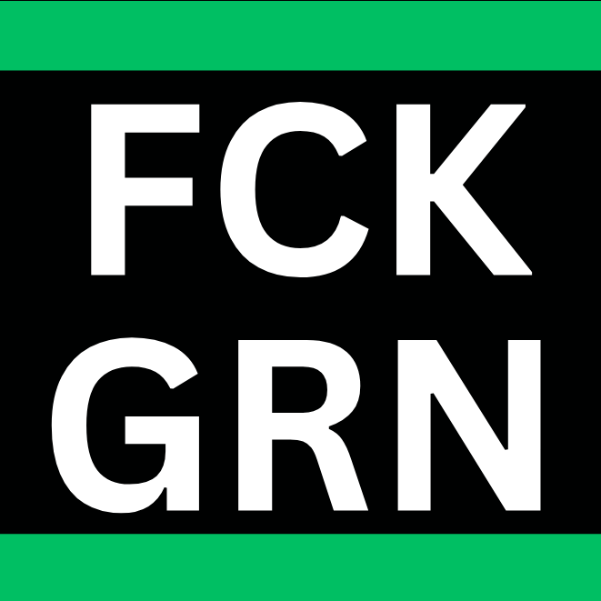 50x FCK GRÜNE Aufkleber - Premium Qualität - Wetterfest für Outdoor