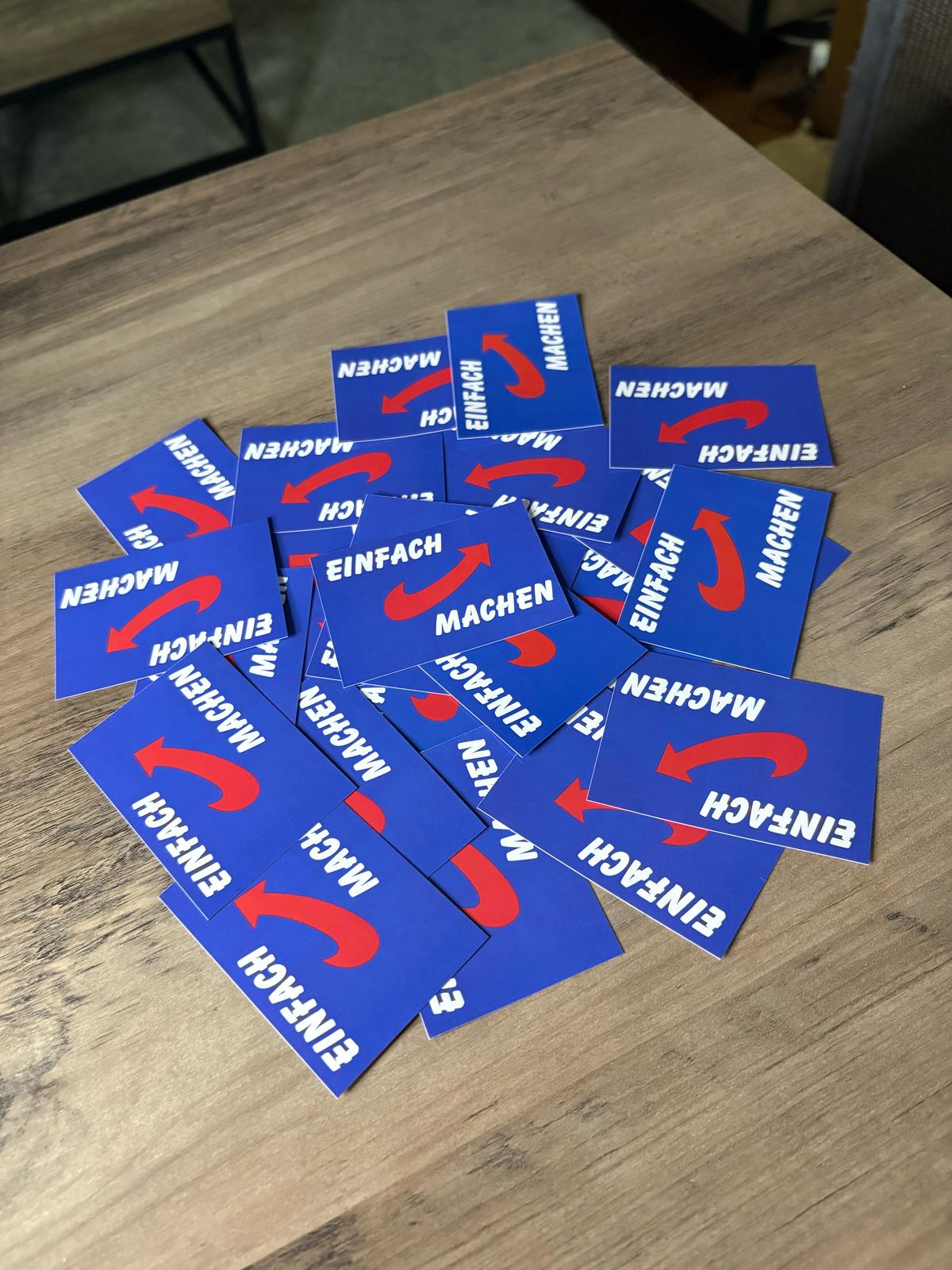 50x Einfach Machen Aufkleber- Premium Qualität - Wetterfest für Outdoor
