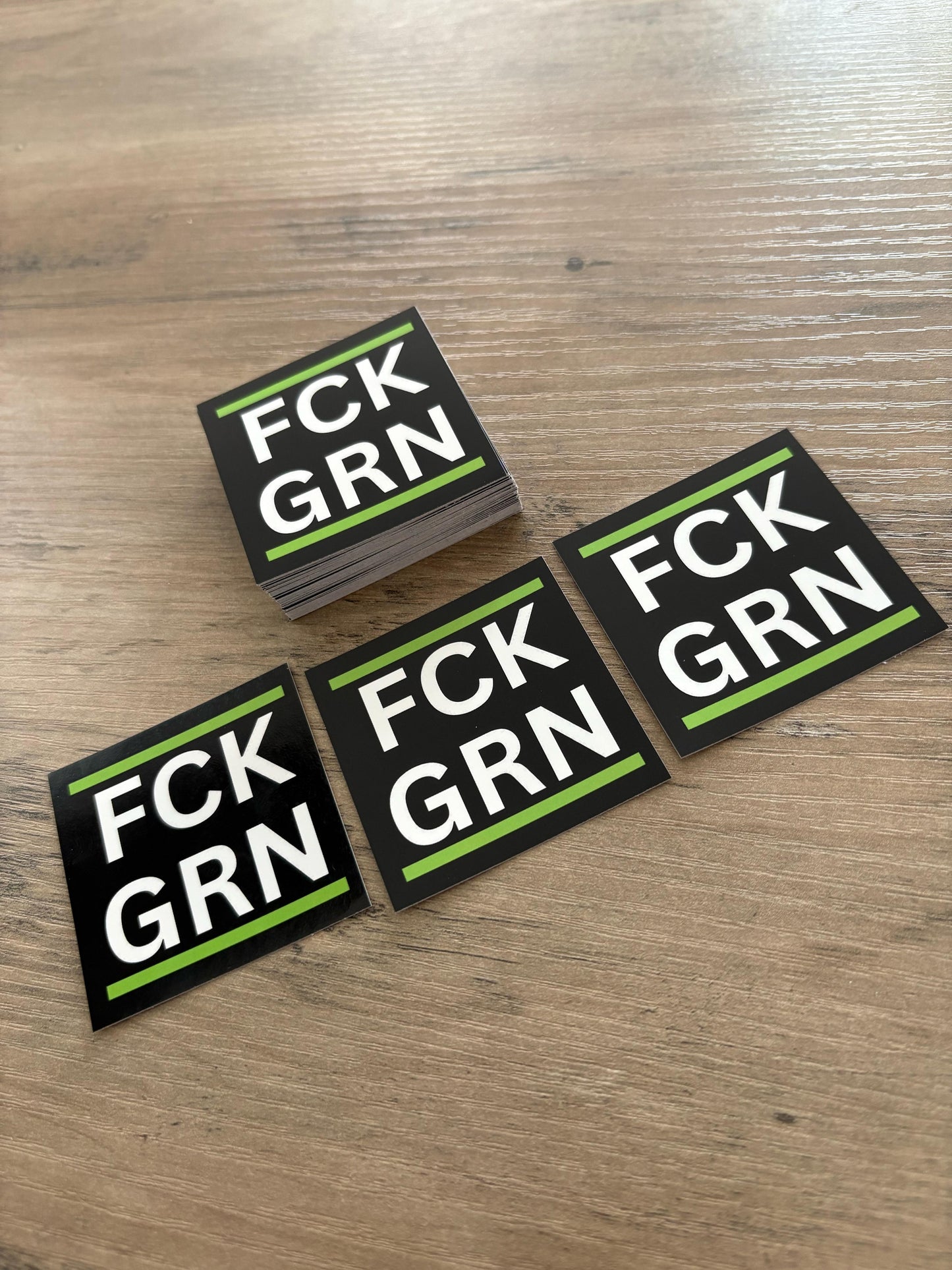 50x FCK GRN Aufkleber - Premium Qualität - Wetterfest für Outdoor